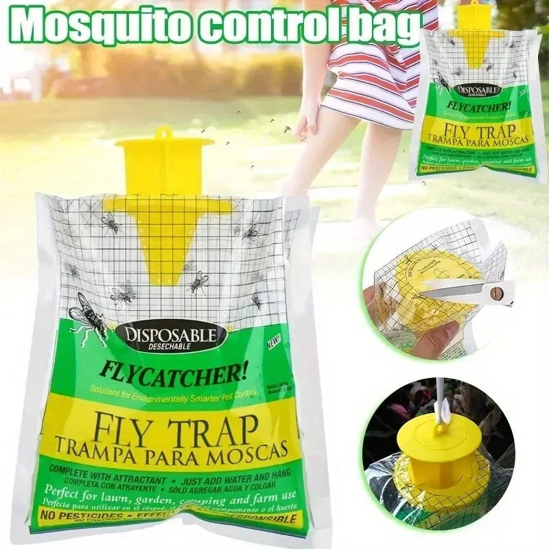 Outdoor Fly Catchers - Eco-Friendly Non-Toxic Hanging Insect Traps for Effective Pest Control (Available in 1/3/5 Pack)