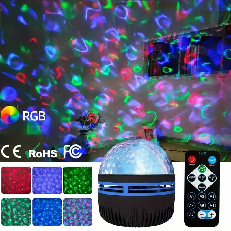 Transform Your Space with the NEW Starry Projector Light – 7 Color Patterns & Remote Control for a Magical Bedroom Atmosphere