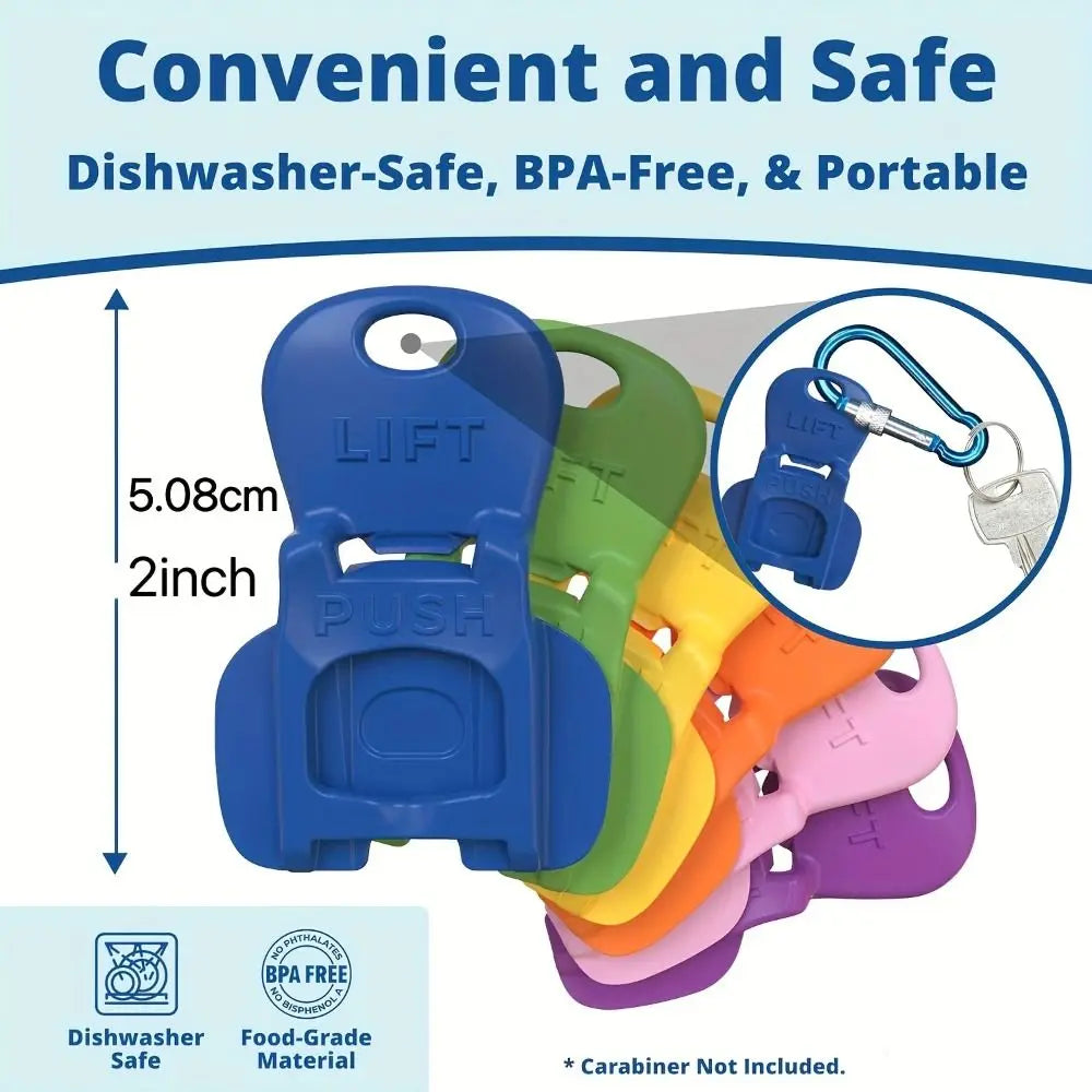 Vibrant Reusable Can Openers - Effortless Drink Protection for Camping and Everyday Use (1/6/12 Pack)