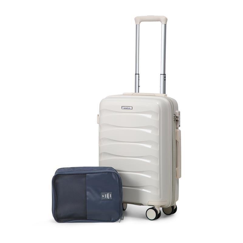 AAIVV 20-Inch Expandable Carry-On Hardside Suitcase with TSA Lock & Spinner Wheels - Perfect for Travel with Free Shoe Bag!