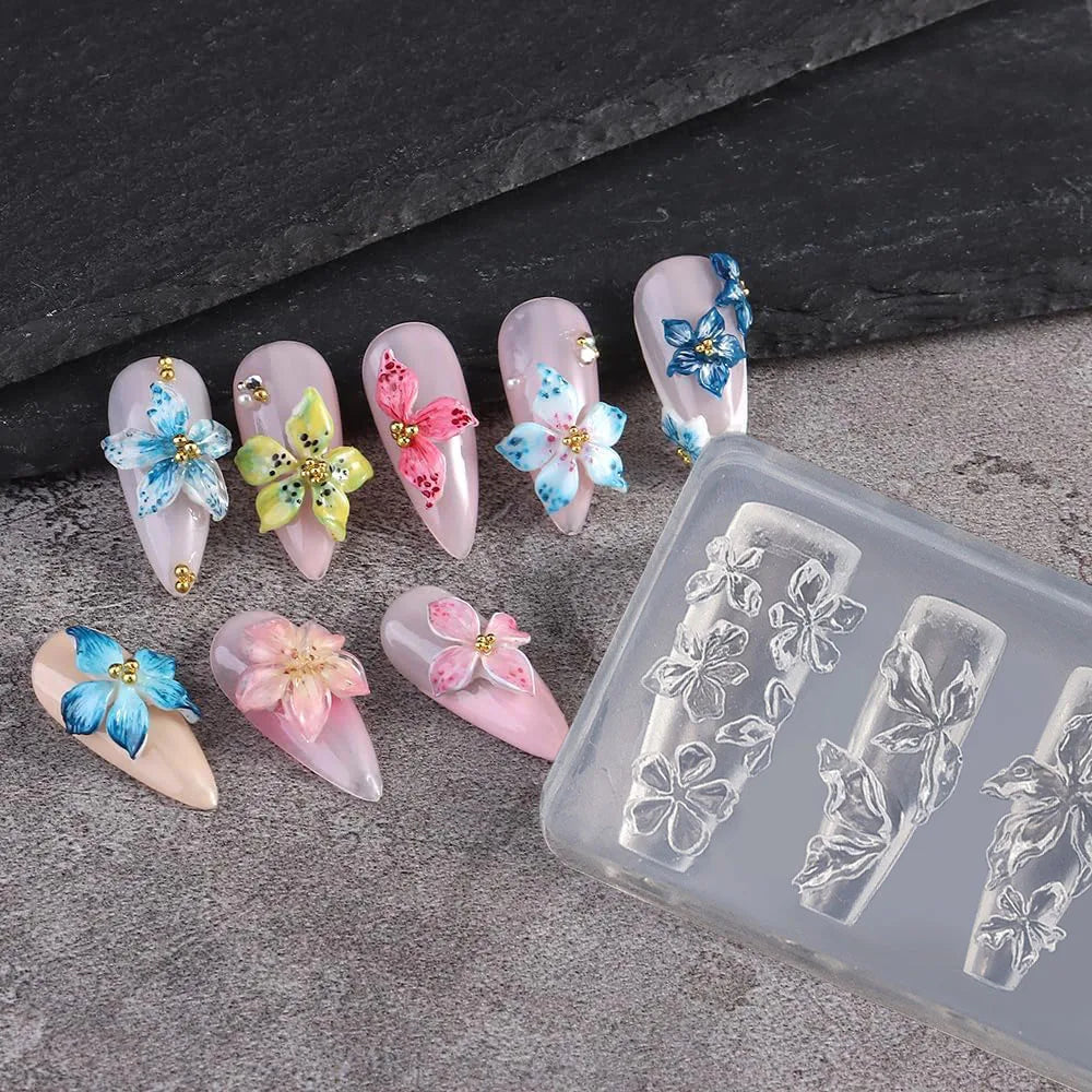 Elevate Your Nail Art with Our 3D Flowers Silicone Mold - Create Stunning Hawaii Hibiscus Designs with Ease!