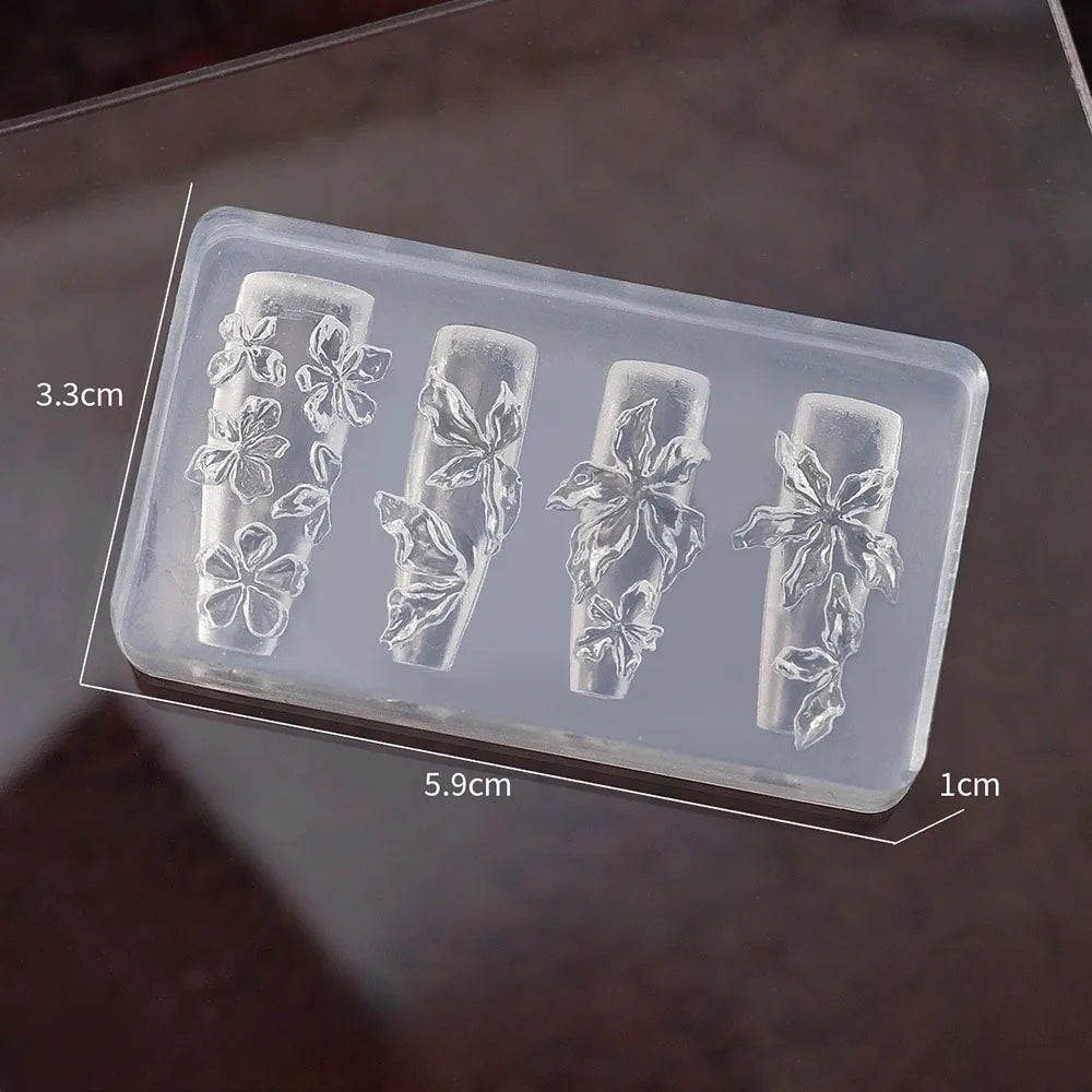 Elevate Your Nail Art with Our 3D Flowers Silicone Mold - Create Stunning Hawaii Hibiscus Designs with Ease!