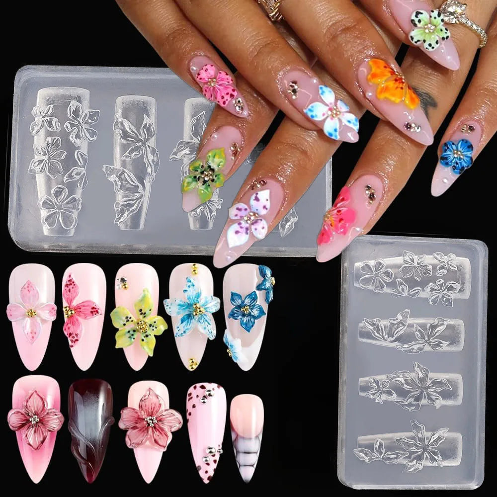 Elevate Your Nail Art with Our 3D Flowers Silicone Mold - Create Stunning Hawaii Hibiscus Designs with Ease!