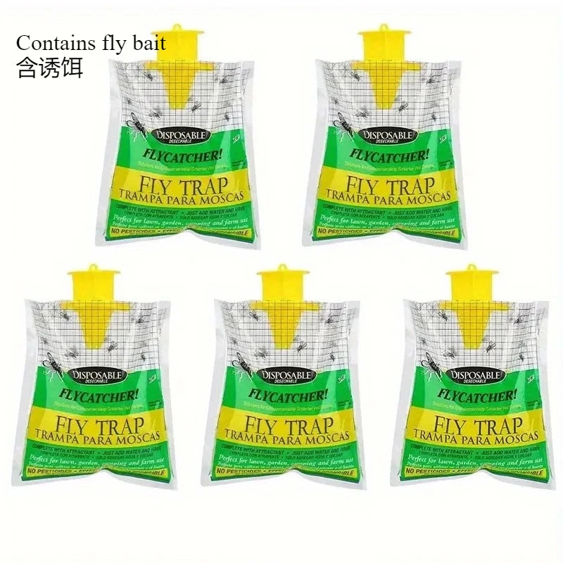 Outdoor Fly Catchers - Eco-Friendly Non-Toxic Hanging Insect Traps for Effective Pest Control (Available in 1/3/5 Pack)