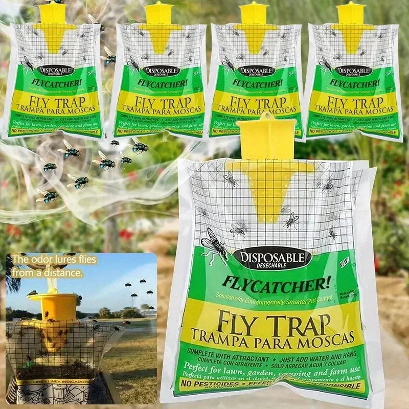 Outdoor Fly Catchers - Eco-Friendly Non-Toxic Hanging Insect Traps for Effective Pest Control (Available in 1/3/5 Pack)