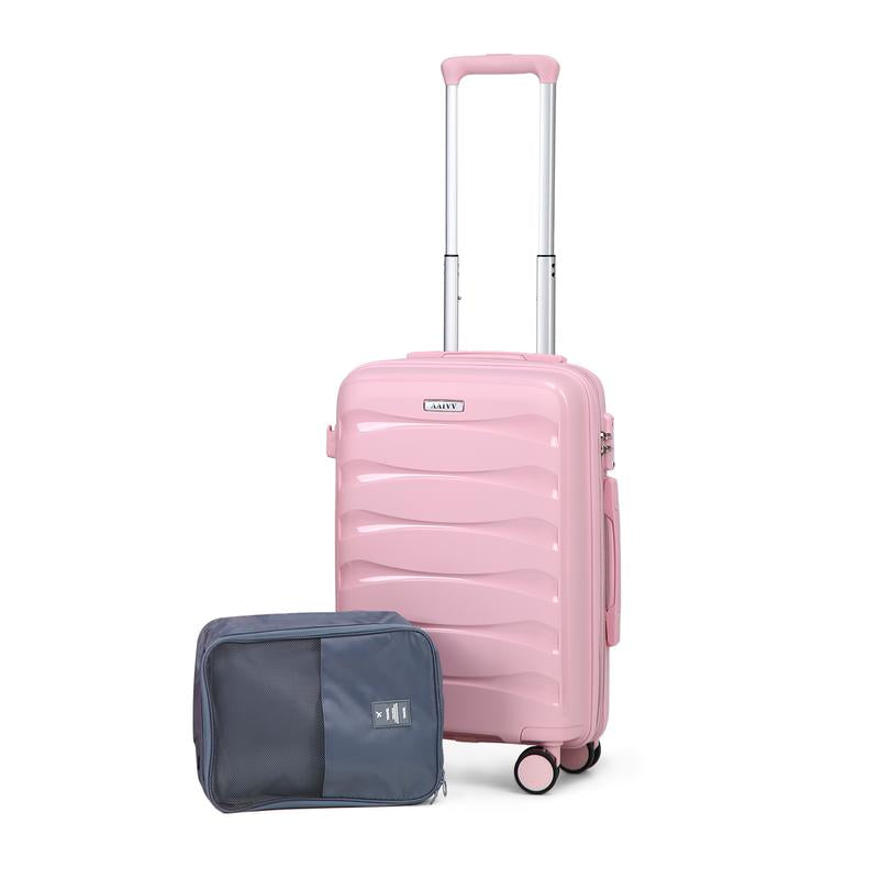 AAIVV 20-Inch Expandable Carry-On Hardside Suitcase with TSA Lock & Spinner Wheels - Perfect for Travel with Free Shoe Bag!