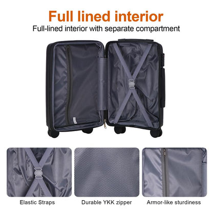 AAIVV 20-Inch Expandable Carry-On Hardside Suitcase with TSA Lock & Spinner Wheels - Perfect for Travel with Free Shoe Bag!