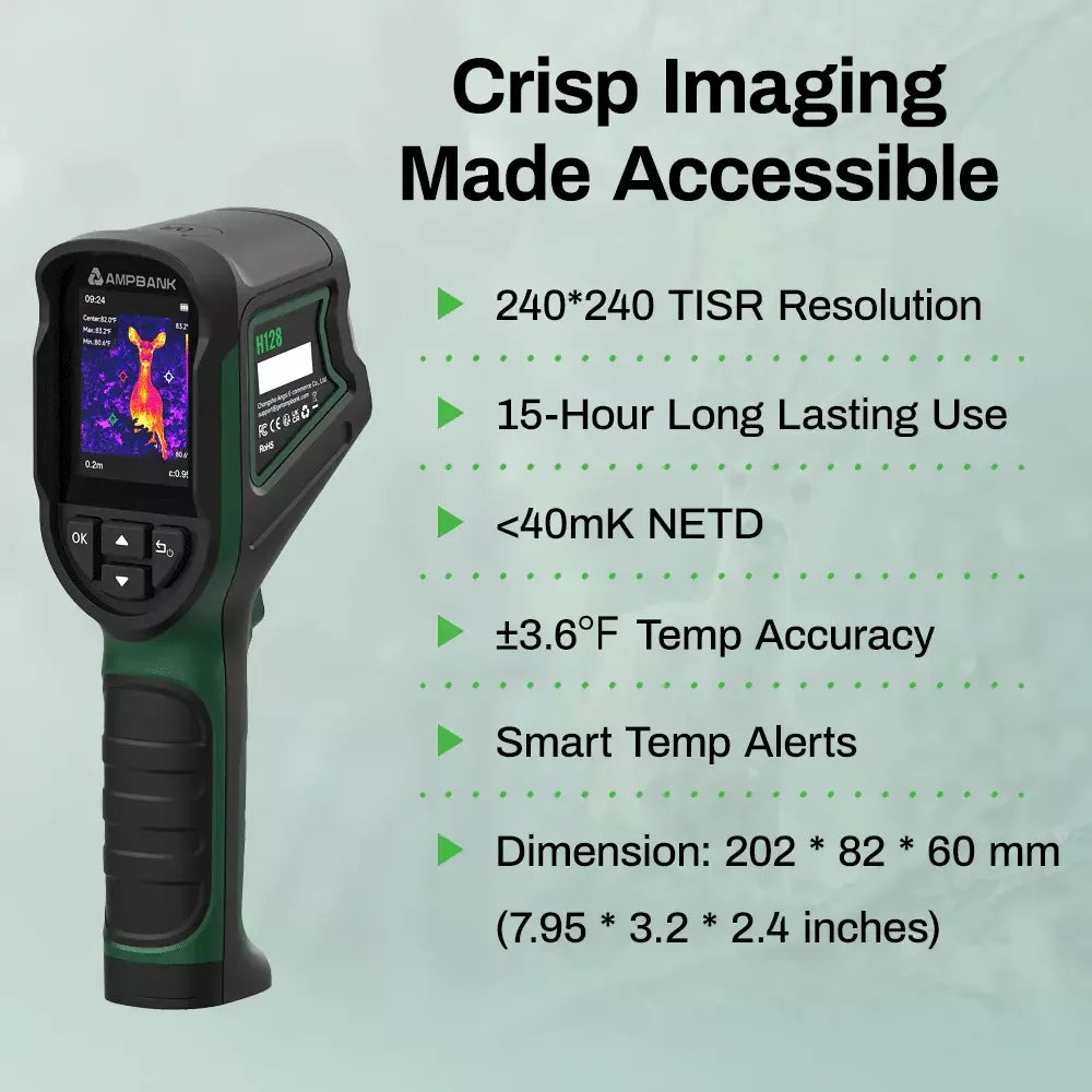 Discover the H128 Handheld Thermal Camera - Unmatched 240x240 TISR Resolution with 24-Hour Battery Life for Precision Inspections