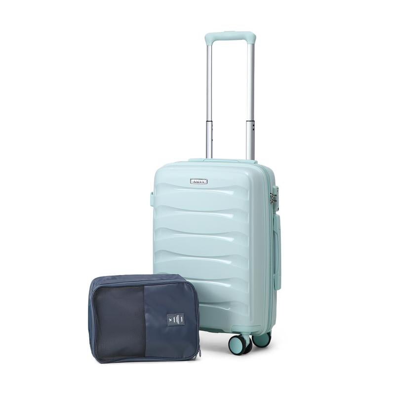 AAIVV 20-Inch Expandable Carry-On Hardside Suitcase with TSA Lock & Spinner Wheels - Perfect for Travel with Free Shoe Bag!