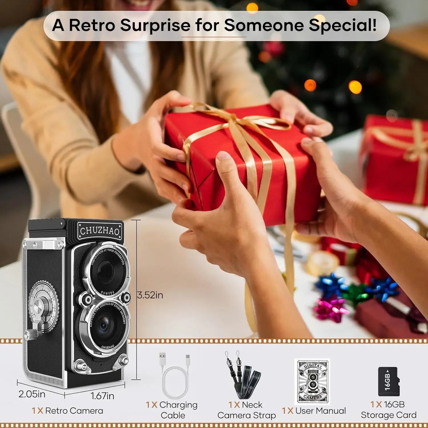 Capture Timeless Moments with the CHUZHAO Vintage Mini Digital Camera - 12MP Autofocus & 1080P FHD Video for Perfect Vlogging and Memorable Gifts