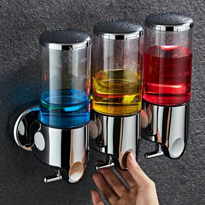 Upgrade Your Bathroom with Our Stylish Wall-Mounted 500ml Soap Dispenser - Perfect for Shampoo, Gel, and Hand Soap!