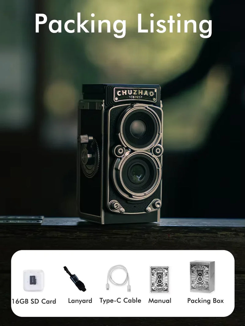 Capture Timeless Moments with the CHUZHAO Vintage Mini Digital Camera - 12MP Autofocus & 1080P FHD Video for Perfect Vlogging and Memorable Gifts