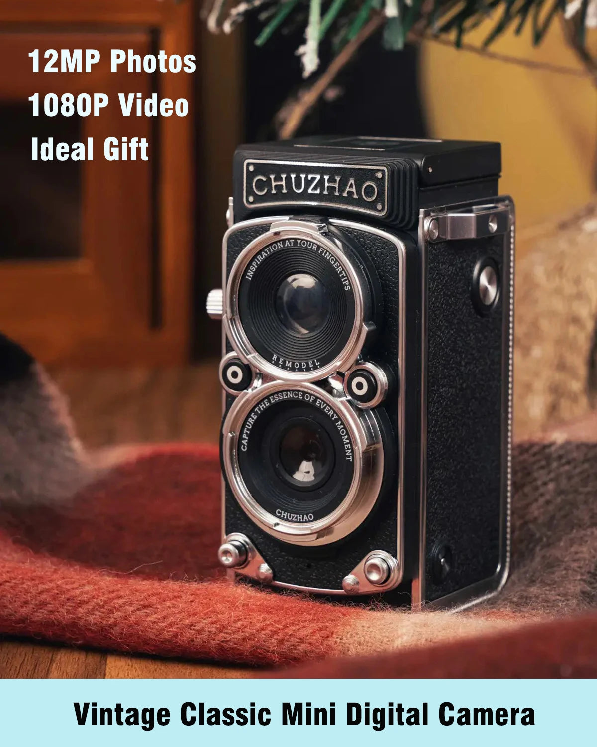 Capture Timeless Moments with the CHUZHAO Vintage Mini Digital Camera - 12MP Autofocus & 1080P FHD Video for Perfect Vlogging and Memorable Gifts