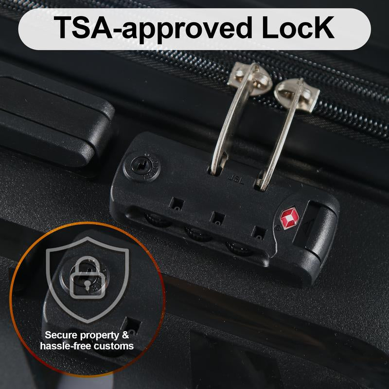 AAIVV 20-Inch Expandable Carry-On Hardside Suitcase with TSA Lock & Spinner Wheels - Perfect for Travel with Free Shoe Bag!