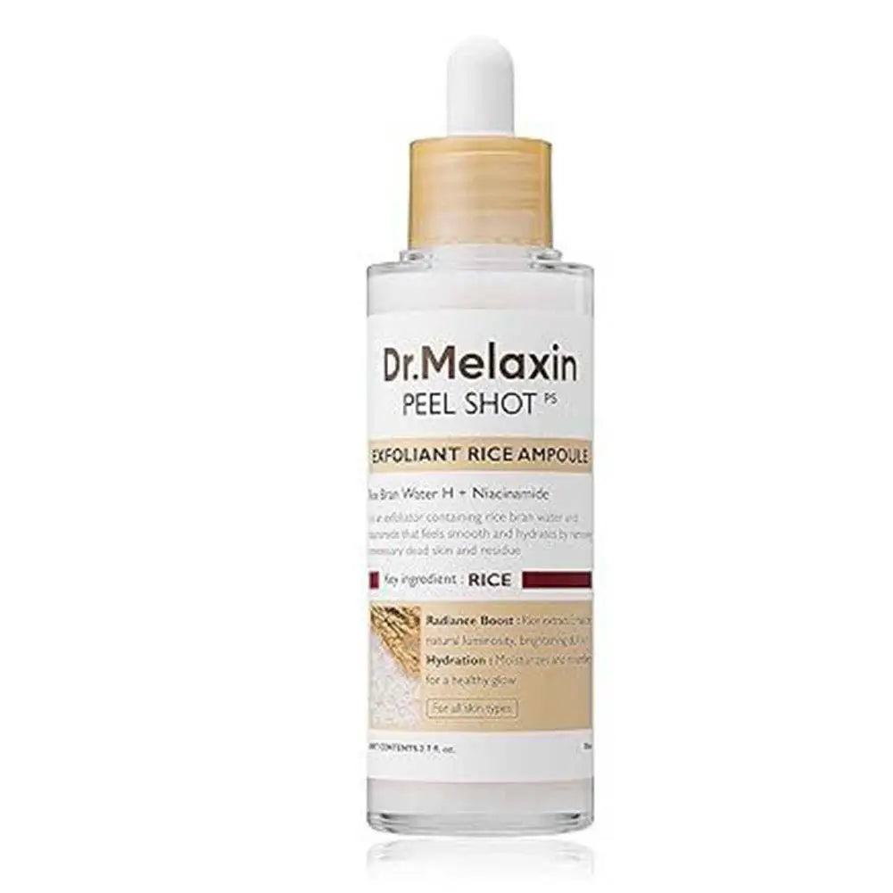Dr. Melaxin Rice Exfoliating Serum - Hydrating Facial Moisturizer for Blackhead Removal and Pore Minimization in Korean Skin Care