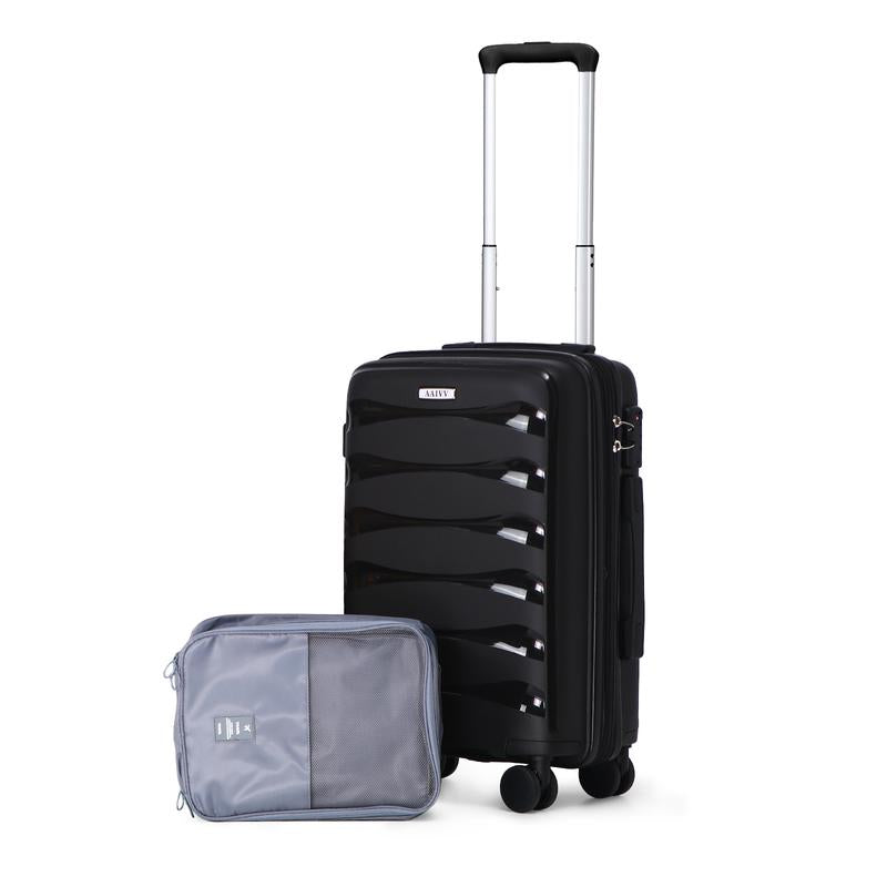 AAIVV 20-Inch Expandable Carry-On Hardside Suitcase with TSA Lock & Spinner Wheels - Perfect for Travel with Free Shoe Bag!