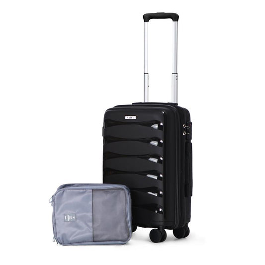 AAIVV 20-Inch Expandable Carry-On Hardside Suitcase with TSA Lock & Spinner Wheels - Perfect for Travel with Free Shoe Bag!