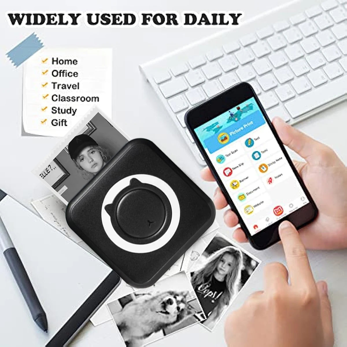 Introducing the MINI Print Portable Thermal Printer - Your Ultimate Pocket-Sized Wireless Printing Solution for Photos and Labels!